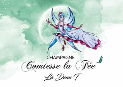 étiquette bouteille de champagne demi tradition comtesse la fée tradition